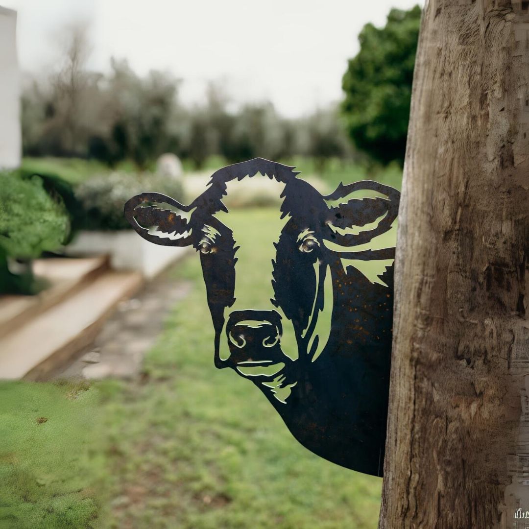 Peeking Cows - Rusty Deer