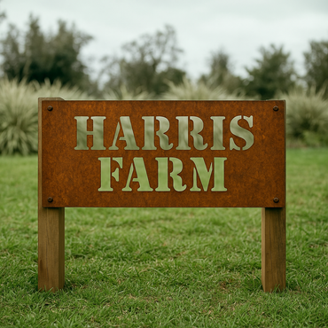 Farm/Place Sign - Rusty Deer