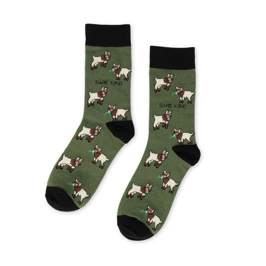 Save the Goats Bamboo Socks - Rusty Deer