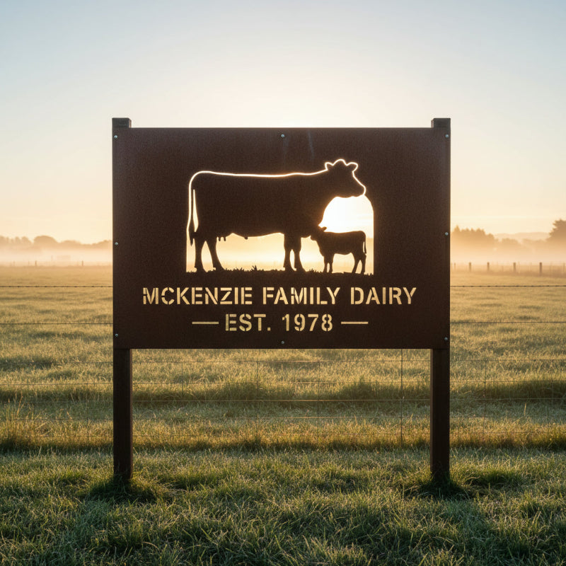 Fully custom Corten farm sign