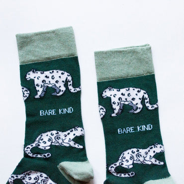 Save the Snow Leopards Bamboo Socks - Rusty Deer