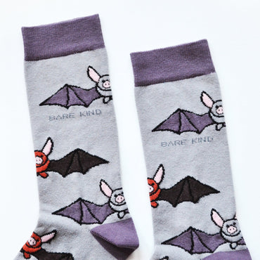Save the Bats Bamboo Socks - Rusty Deer