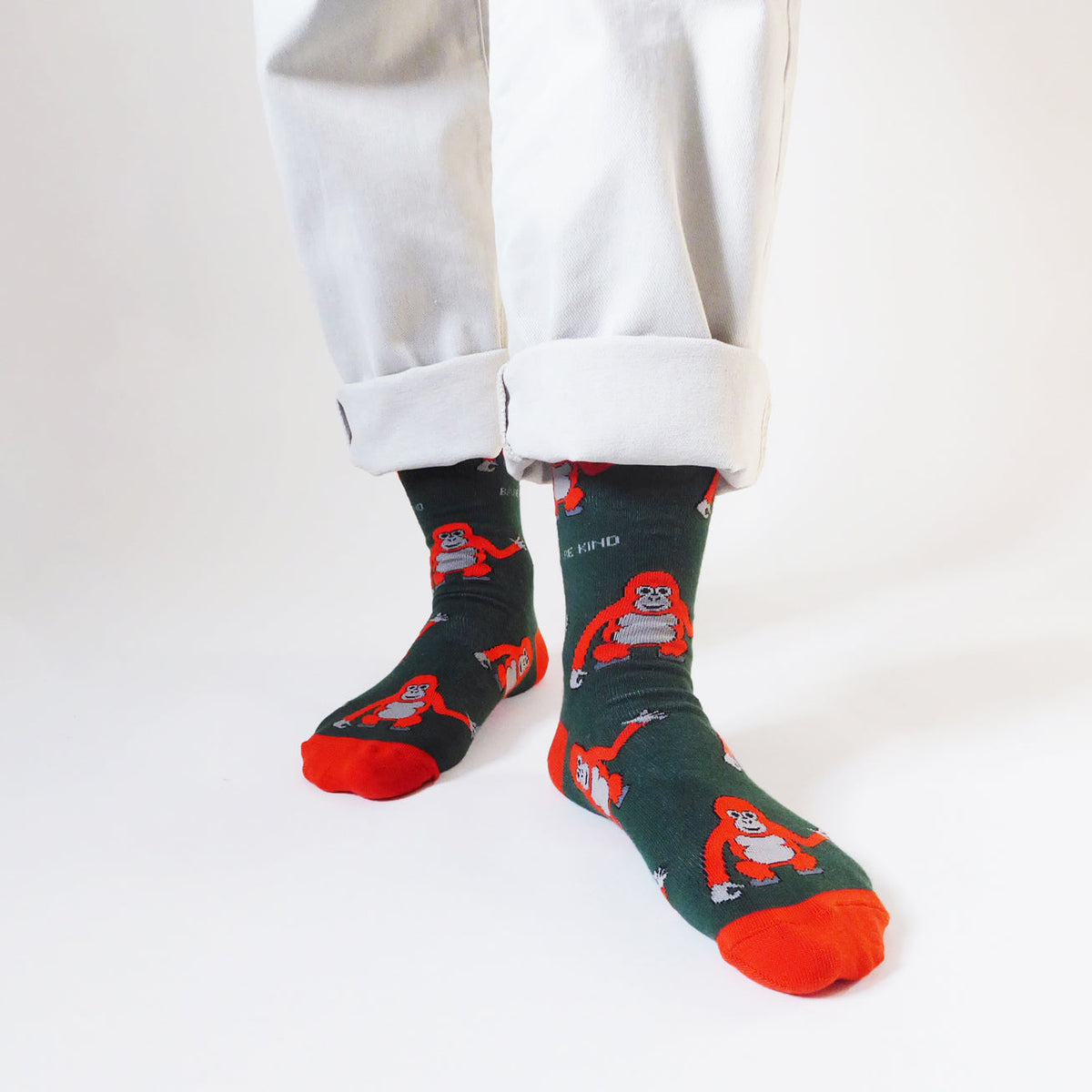Save the Orangutans Bamboo Socks - Rusty Deer