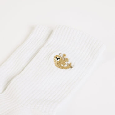 Save the Sloths Ribbed Bamboo Socks - Rusty Deer