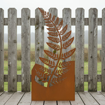NZ Fern Silhouette Garden Art