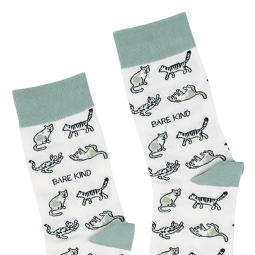 Save the Green Cat Bamboo Socks - Rusty Deer