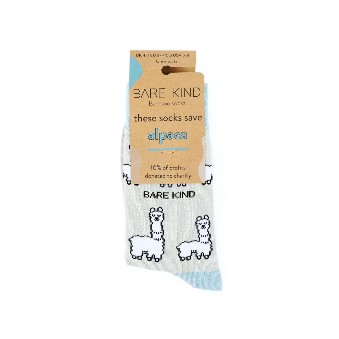 Save the Alpaca Bamboo Socks - Rusty Deer