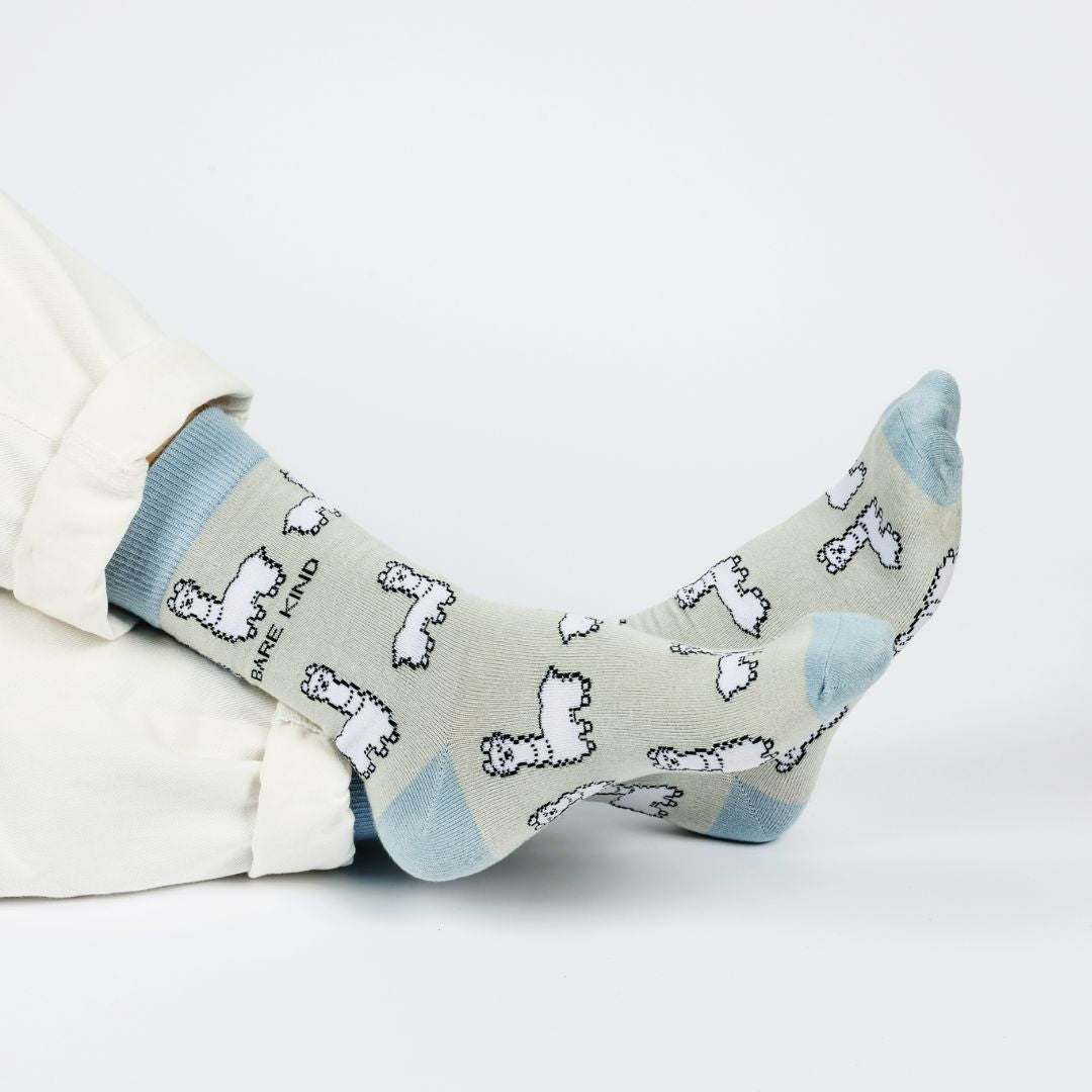 Save the Alpaca Bamboo Socks - Rusty Deer