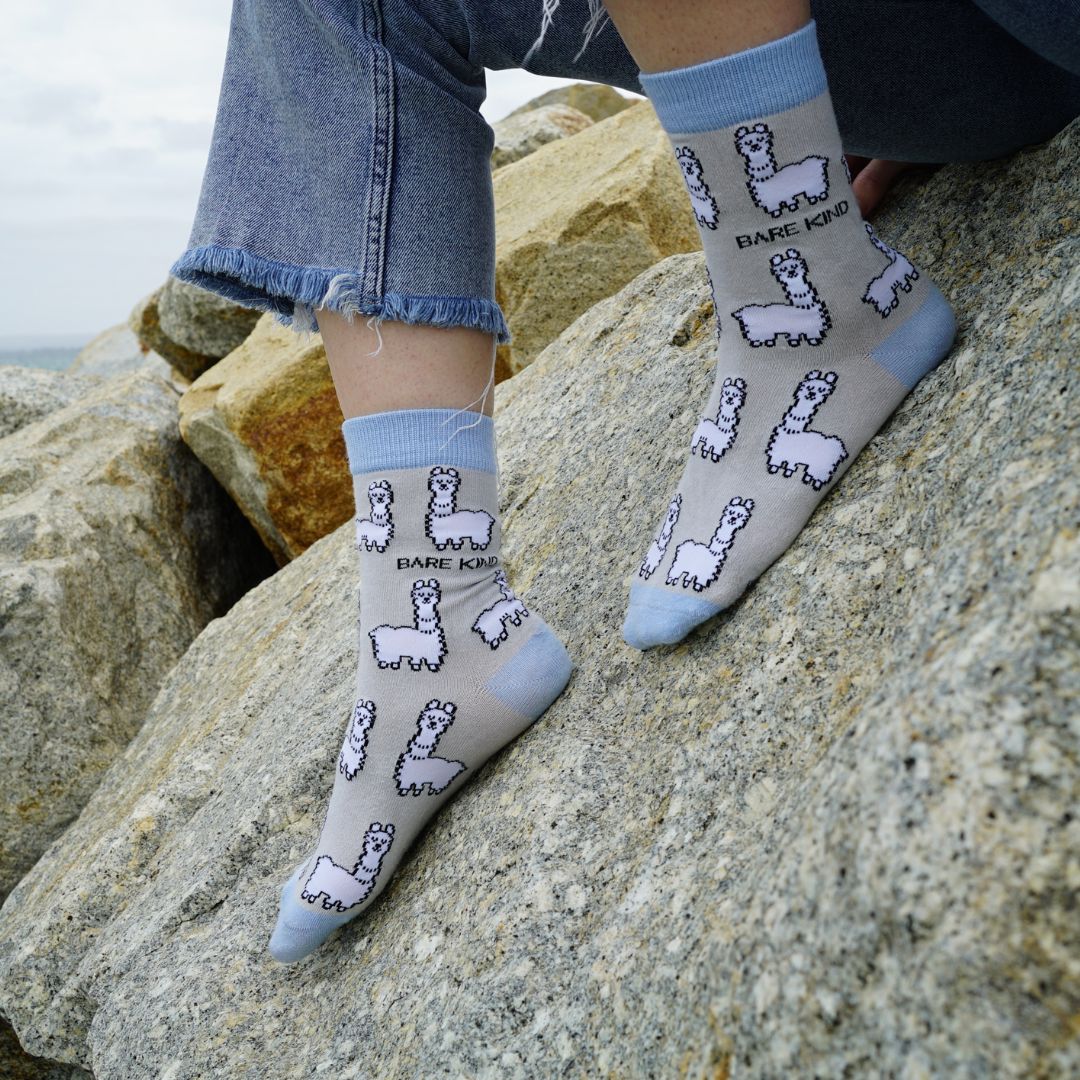 Save the Alpaca Bamboo Socks - Rusty Deer