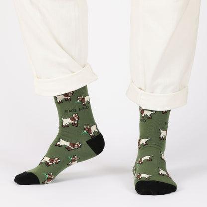 Save the Goats Bamboo Socks - Rusty Deer