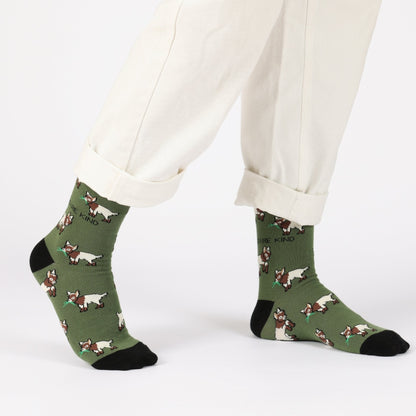 Save the Goats Bamboo Socks - Rusty Deer