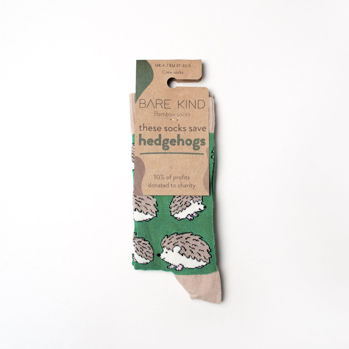 Save the Hedgehogs Bamboo Socks - Rusty Deer