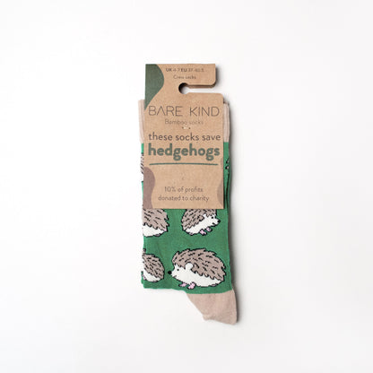 Save the Hedgehogs Bamboo Socks - Rusty Deer