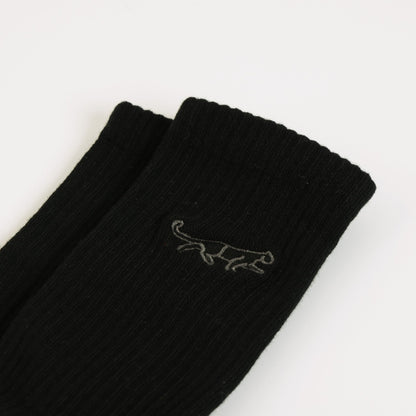 Save the Black Panthers Ribbed Bamboo Socks - Rusty Deer