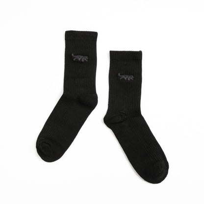 Save the Black Panthers Ribbed Bamboo Socks - Rusty Deer