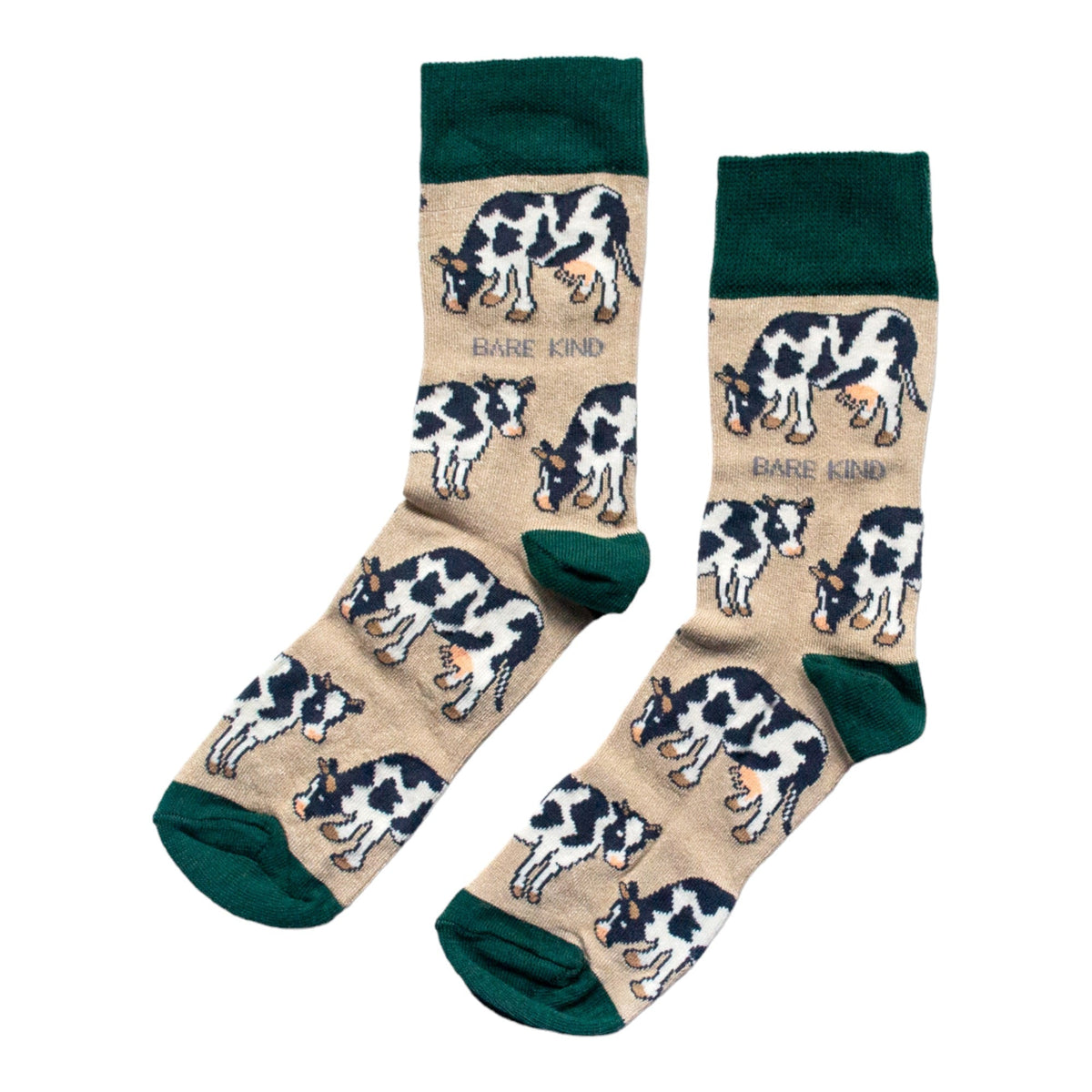 Save the Cows Bamboo Socks - Rusty Deer