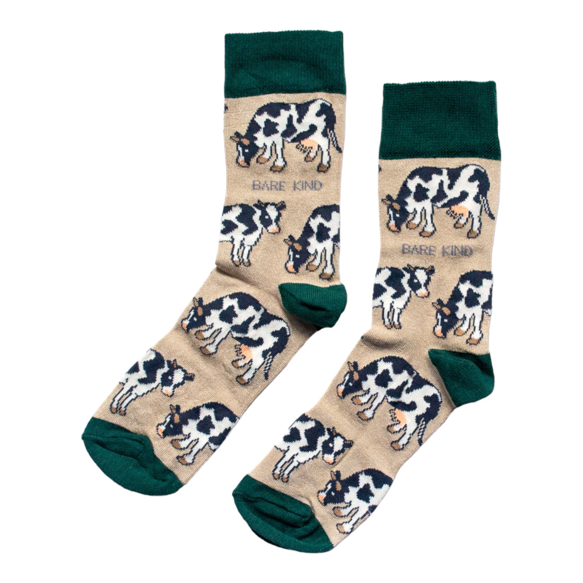 Save the Cows Bamboo Socks - Rusty Deer