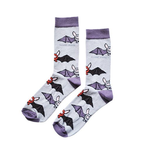 Save the Bats Bamboo Socks - Rusty Deer
