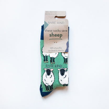 Save the Sheep Bamboo Socks - Rusty Deer