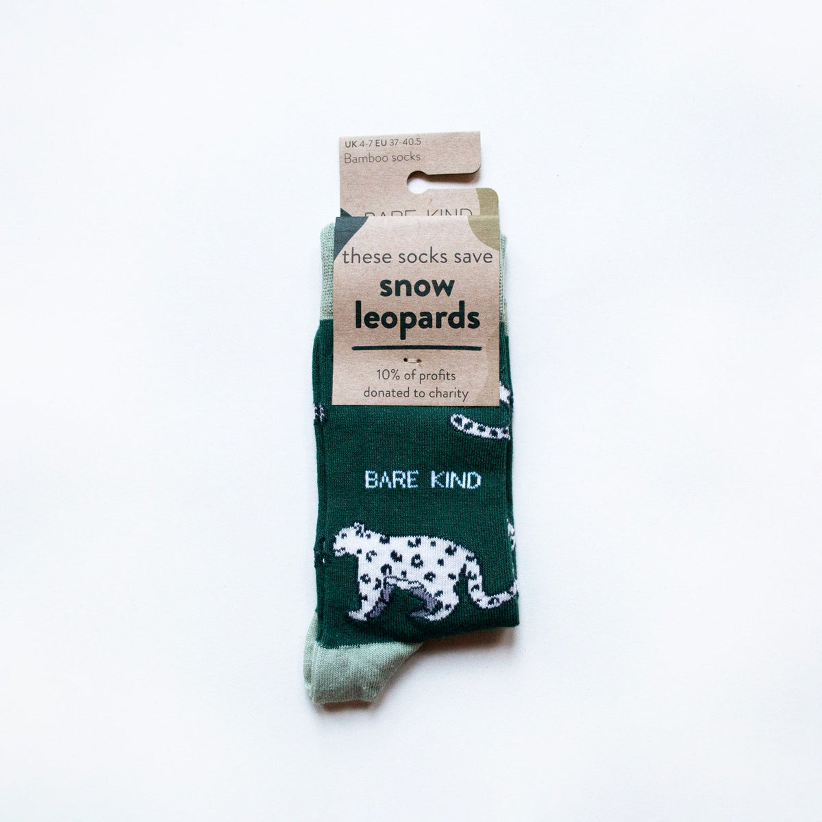 Save the Snow Leopards Bamboo Socks - Rusty Deer