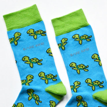Save the Turtles Bamboo Socks - Rusty Deer