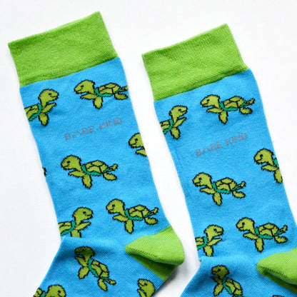 Save the Turtles Bamboo Socks - Rusty Deer