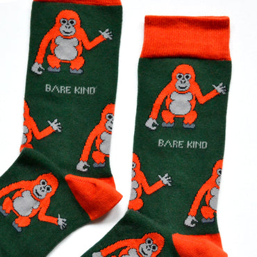 Save the Orangutans Bamboo Socks - Rusty Deer