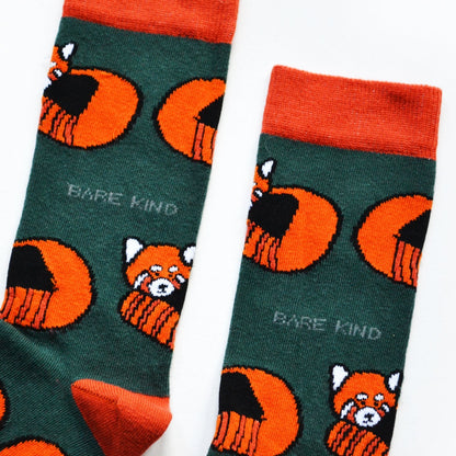 Save the Red Pandas Bamboo Socks - Rusty Deer
