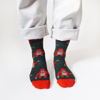 Save the Orangutans Bamboo Socks - Rusty Deer
