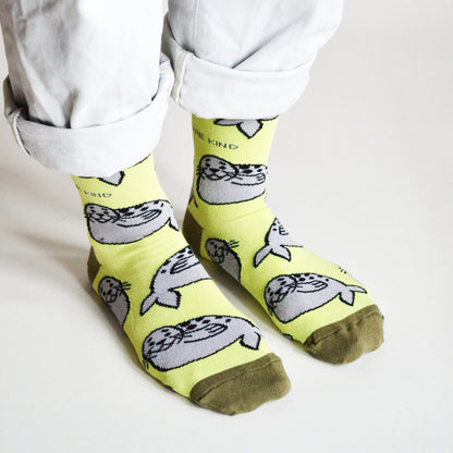 Save the Seals Bamboo Socks - Rusty Deer