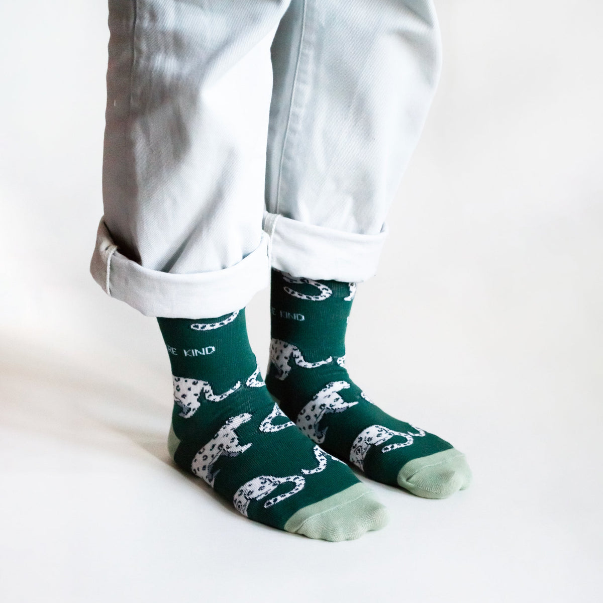 Save the Snow Leopards Bamboo Socks - Rusty Deer
