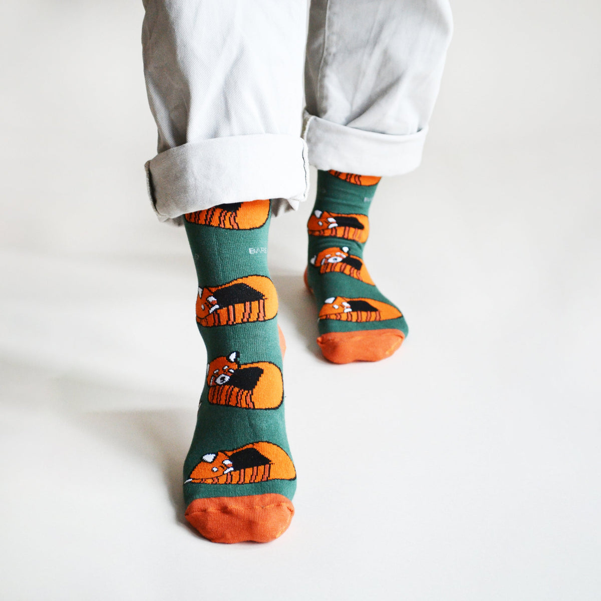 Save the Red Pandas Bamboo Socks - Rusty Deer