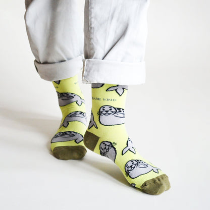 Save the Seals Bamboo Socks - Rusty Deer