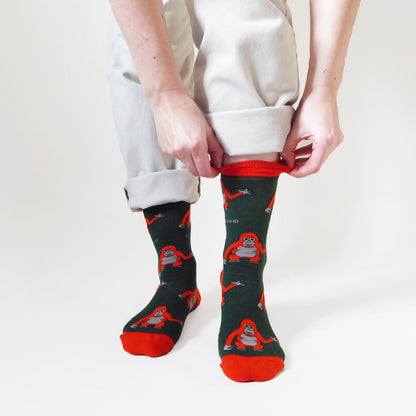 Save the Orangutans Bamboo Socks - Rusty Deer