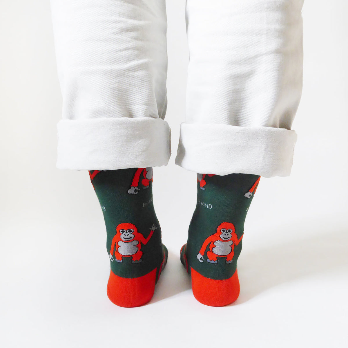 Save the Orangutans Bamboo Socks - Rusty Deer
