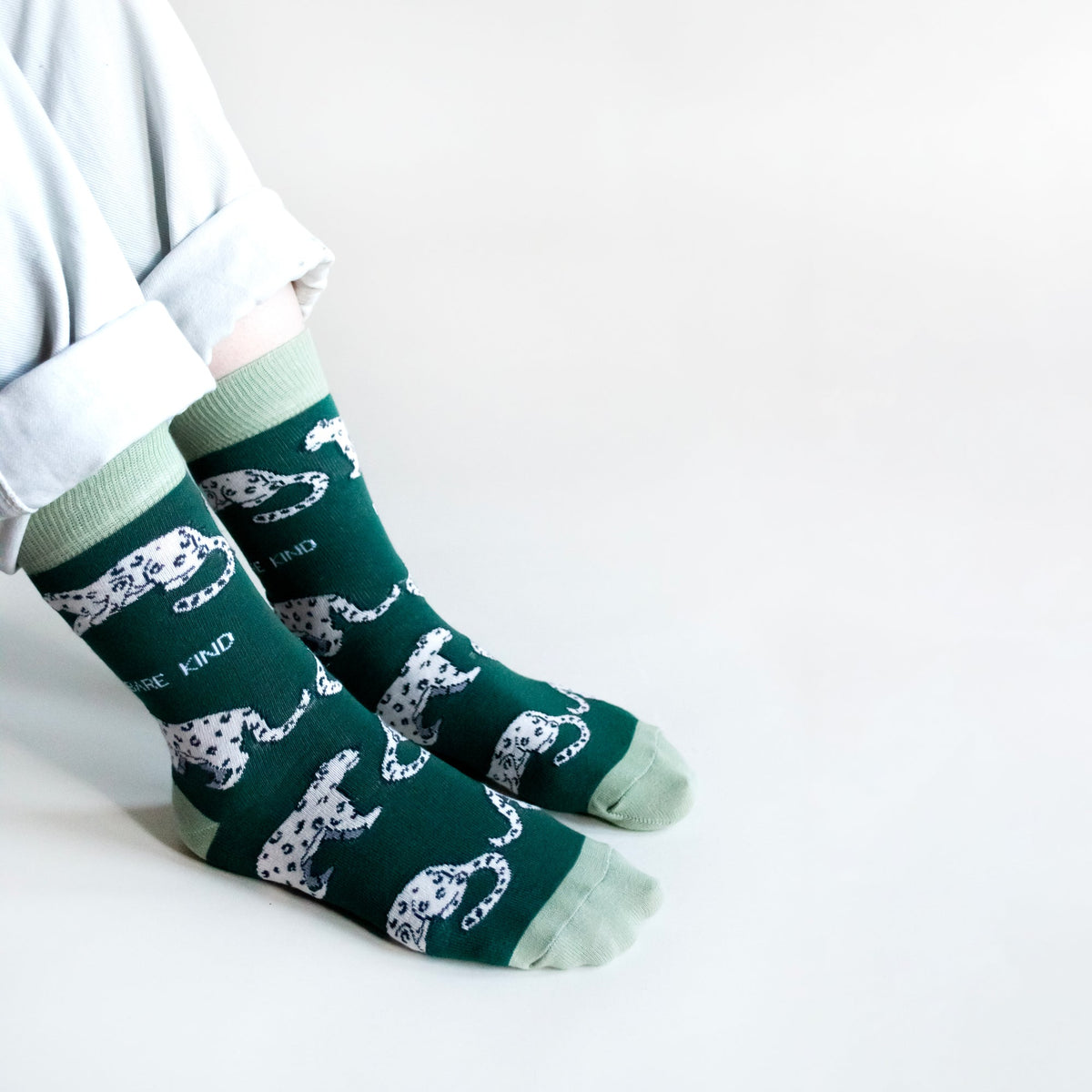 Save the Snow Leopards Bamboo Socks - Rusty Deer