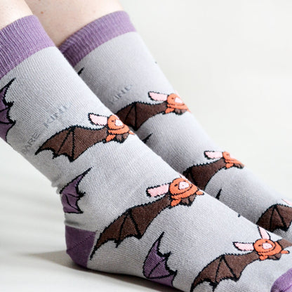 Save the Bats Bamboo Socks - Rusty Deer