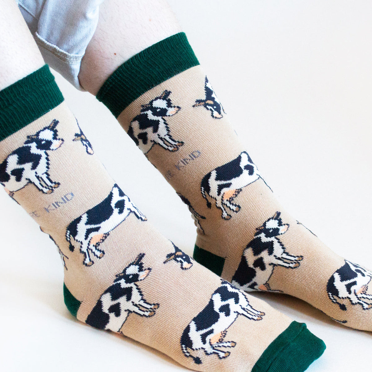 Save the Cows Bamboo Socks - Rusty Deer