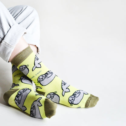 Save the Seals Bamboo Socks - Rusty Deer