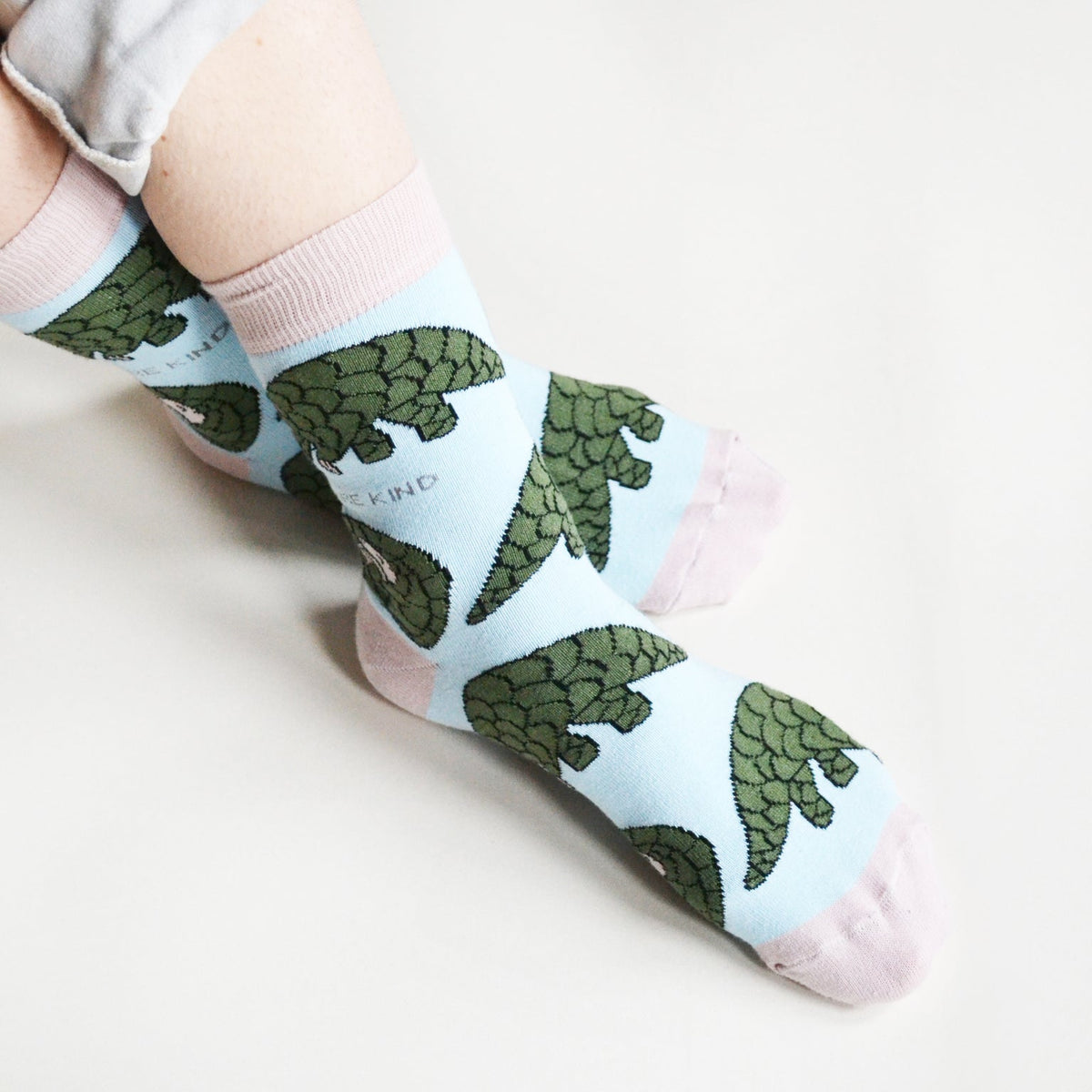 Save the Pangolins Bamboo Socks - Rusty Deer