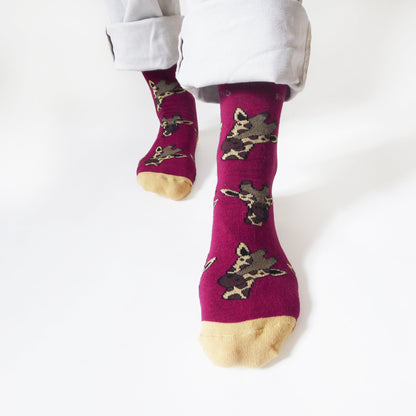 Save the Giraffes Bamboo Socks - Rusty Deer