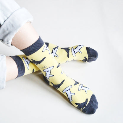 Save the Sharks Bamboo Socks - Rusty Deer