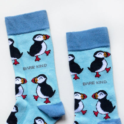 Save the Puffins Bamboo Socks - Rusty Deer