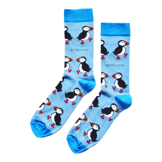 Save the Puffins Bamboo Socks - Rusty Deer