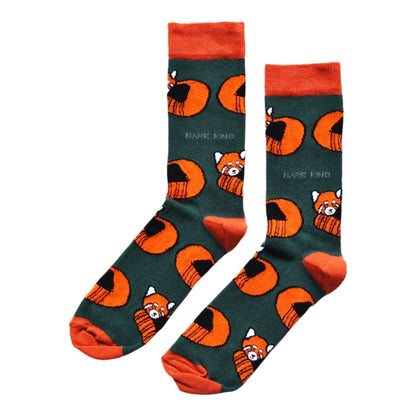 Save the Red Pandas Bamboo Socks - Rusty Deer