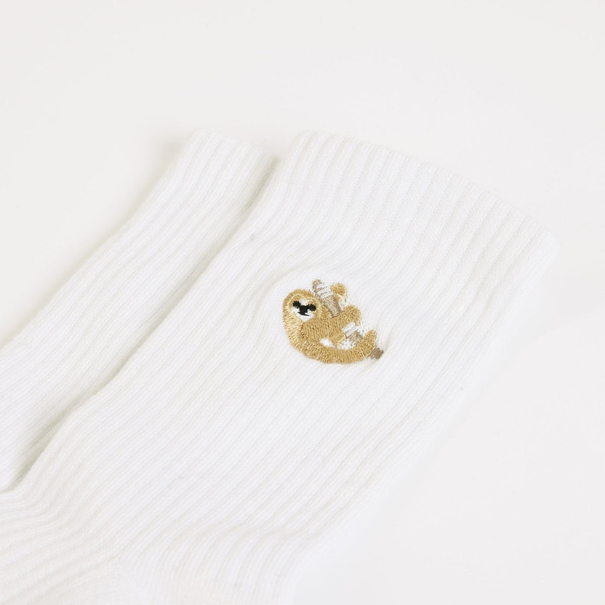 Save the Sloths Ribbed Bamboo Socks - Rusty Deer