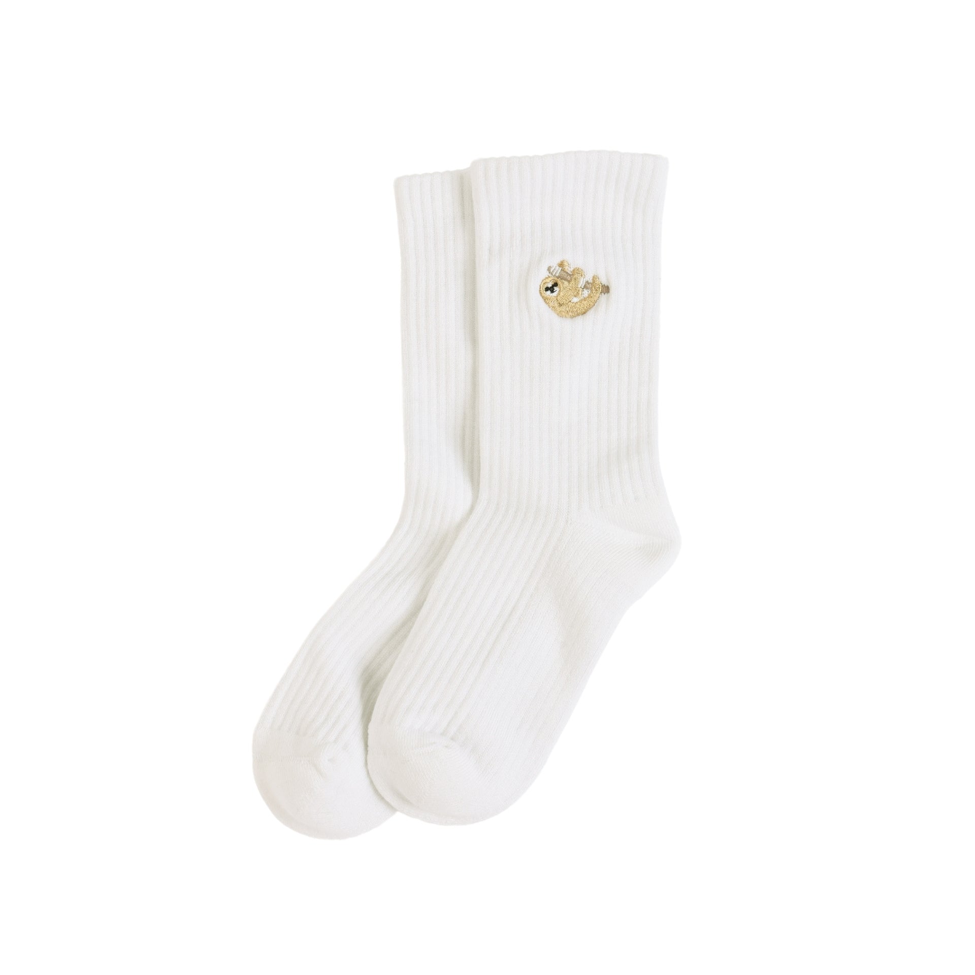 Save the Sloths Ribbed Bamboo Socks - Rusty Deer