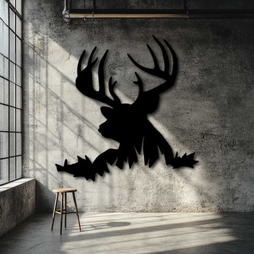 Rustic Stag Silhouette Wall Art