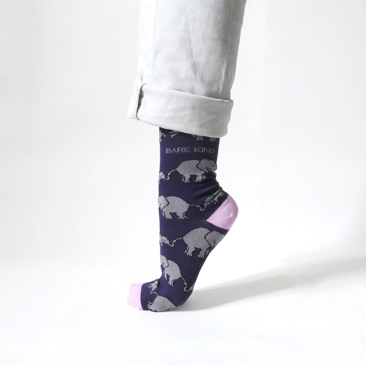 Save the Elephants Bamboo Socks - Rusty Deer