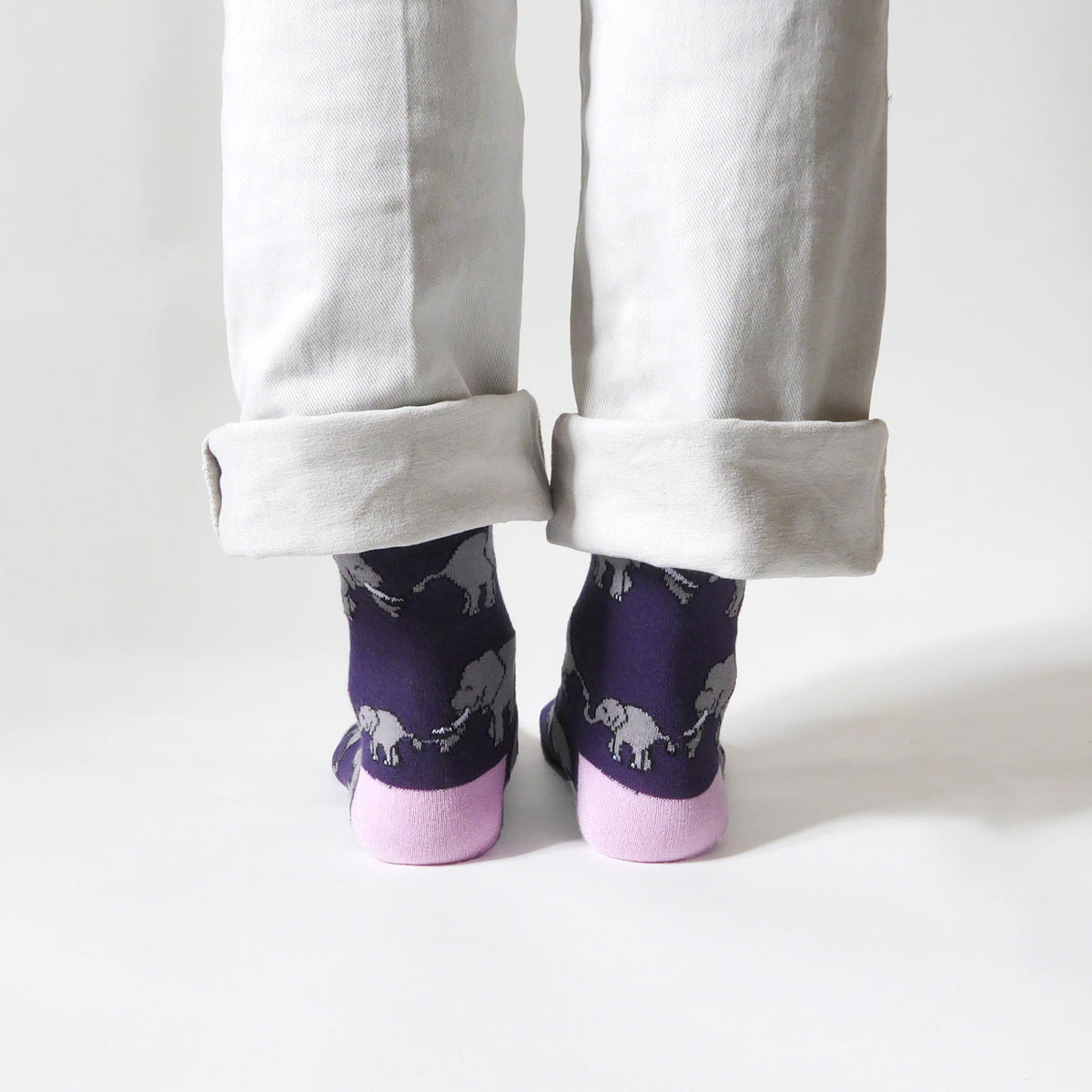 Save the Elephants Bamboo Socks - Rusty Deer